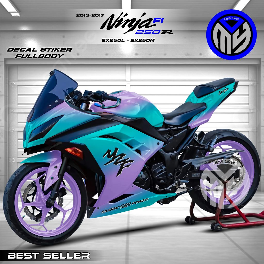 Stiker Decal Ninja 250 Fi Fullbody - Dekal Sticker Ninja 250 FI 2013 2014 2015 2016 2017 Full Body