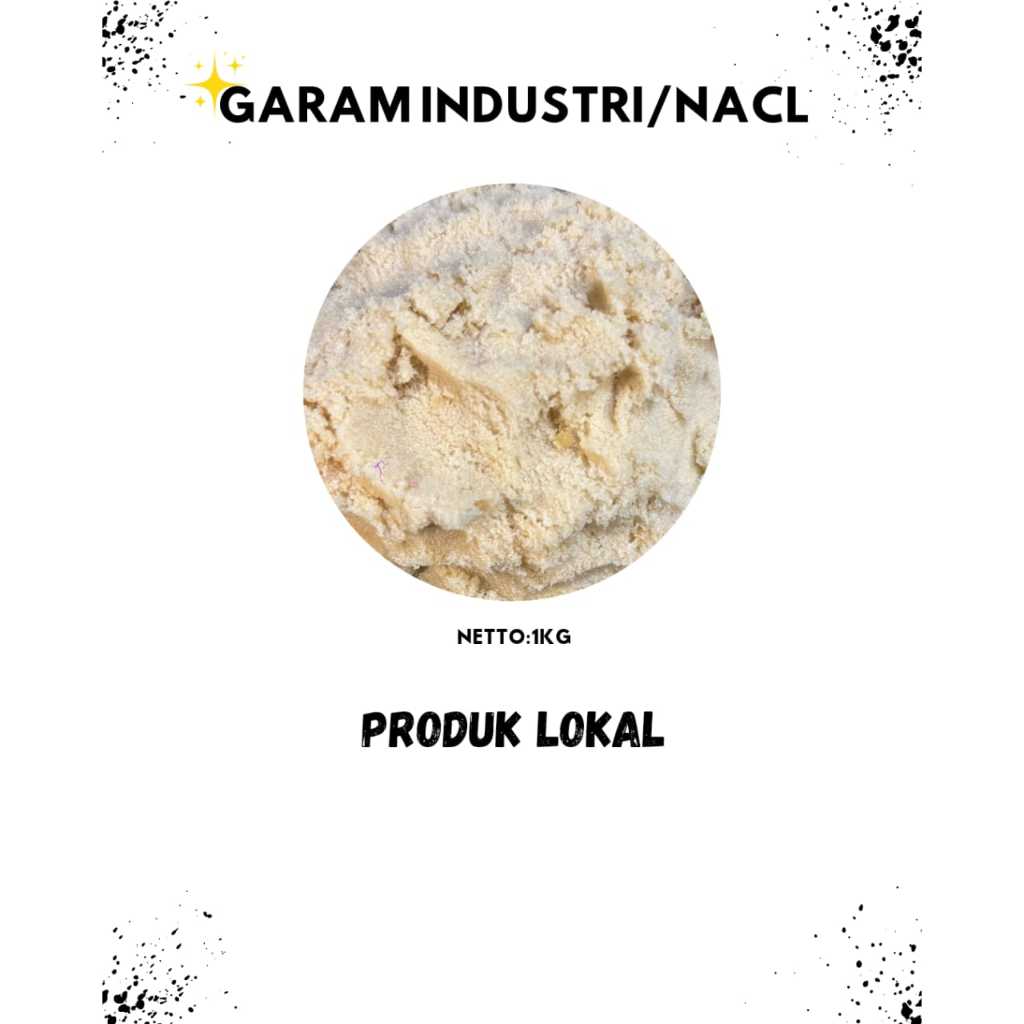 

Garam Industri/Garam Halus/Nacl/1kg lokal kuning
