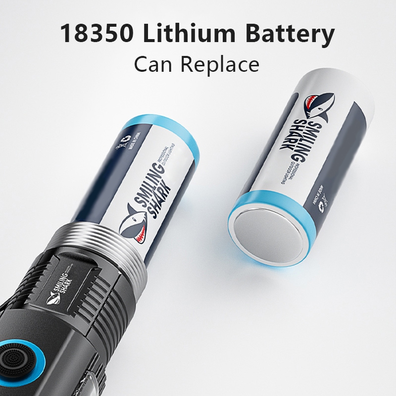 Senter Smiling Shark SD1026 SmilingShark SD 1026 Senter Mini 3x LED T20 Keychain Magnet TypeC