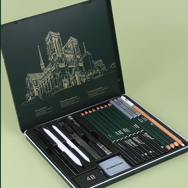 

Pencil Gambar Set 27 Pcs Drawing Sketch Pensil Set Tin Box Alat Tulis Dan Gambar Anak Sekolah