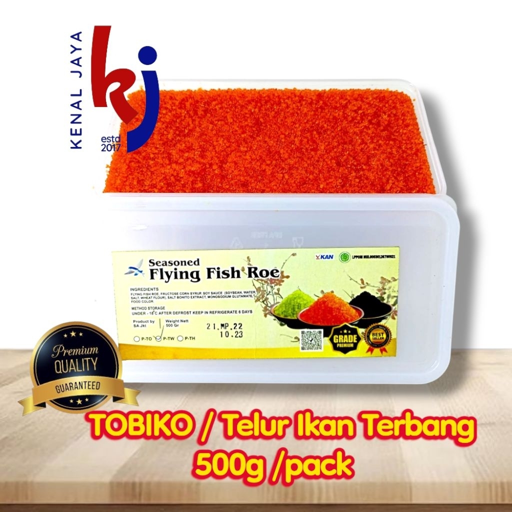 

TOBIKO Orange Flying Fish Roe / Telur ikan sushi GRADE A 500g