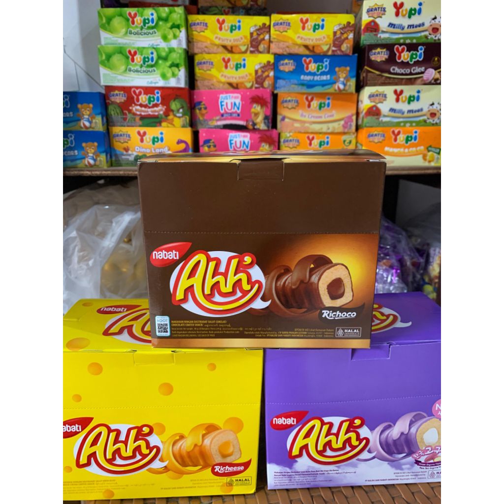 

NABATI AHH | AHH | MAKANAN RINGAN EKSTRUDAT SALUT COKELAT | CHOCOLATE COATED SNACK