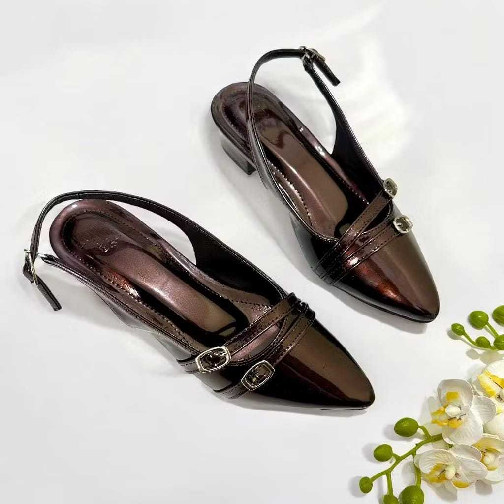 Sepatu Heels Wanita 3cm Elegan Kekinian Terbaru Kondangan Pesta Mules