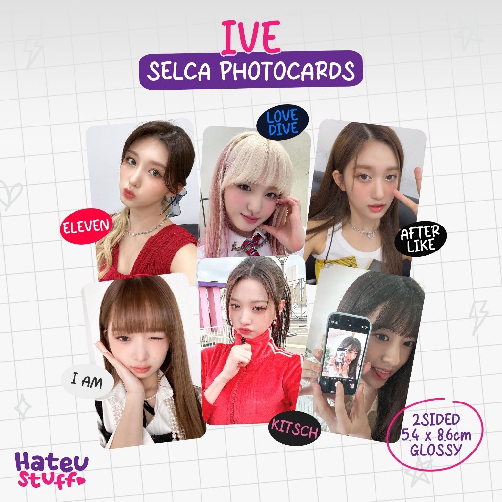 [all-in 1/2] IVE Unofficial Photocard Selca Collection Kitsch, I AM, After Like, Love Dive, Eleven