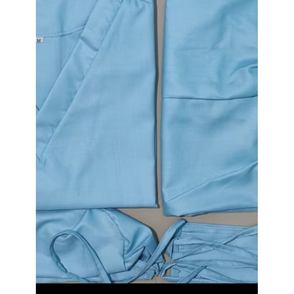 baju oka lengan panjang biru muda dua SAUDARA