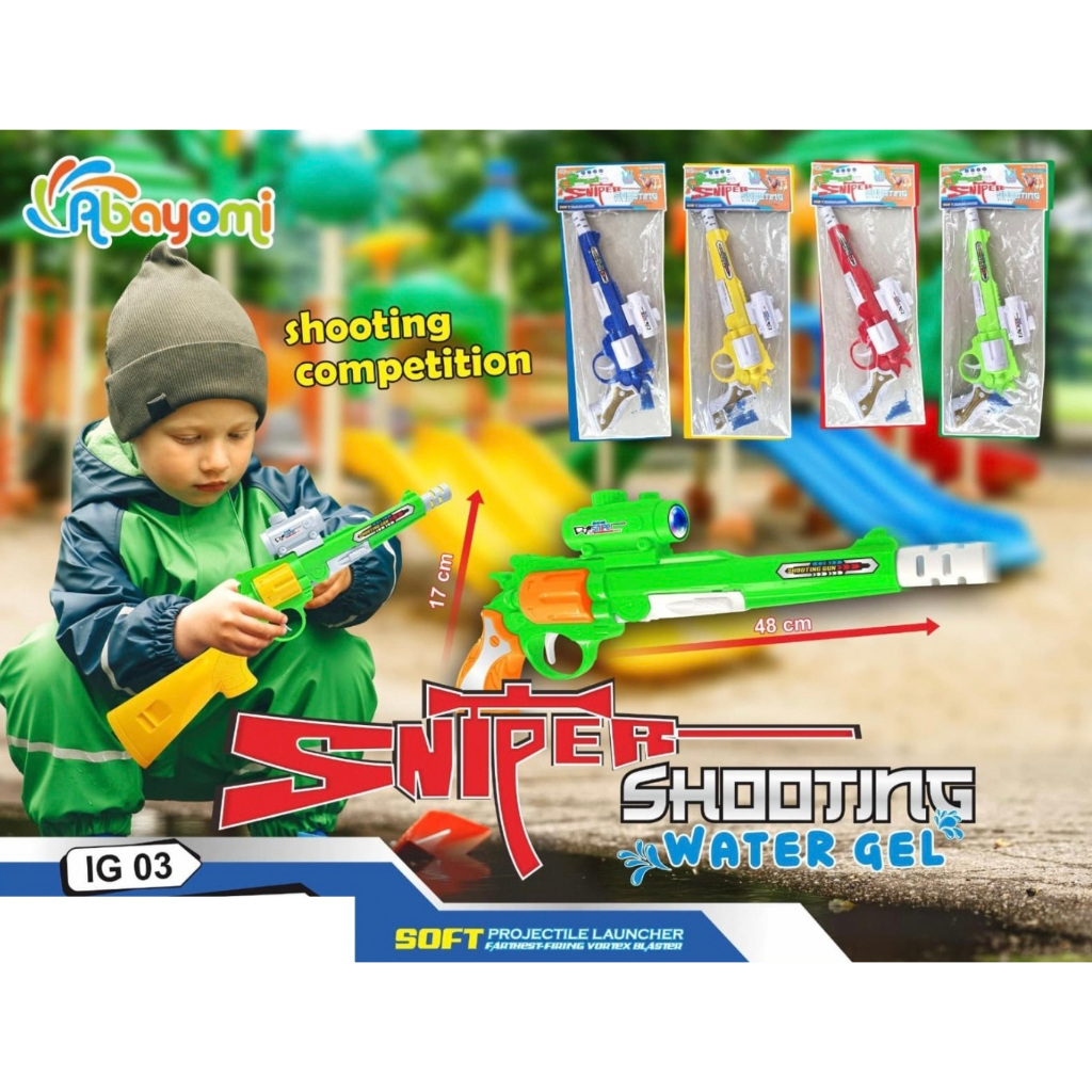 MAINAN PISTOL PELURU WATER GEL / SNIPER SHHOOTING WATER GEL IG03