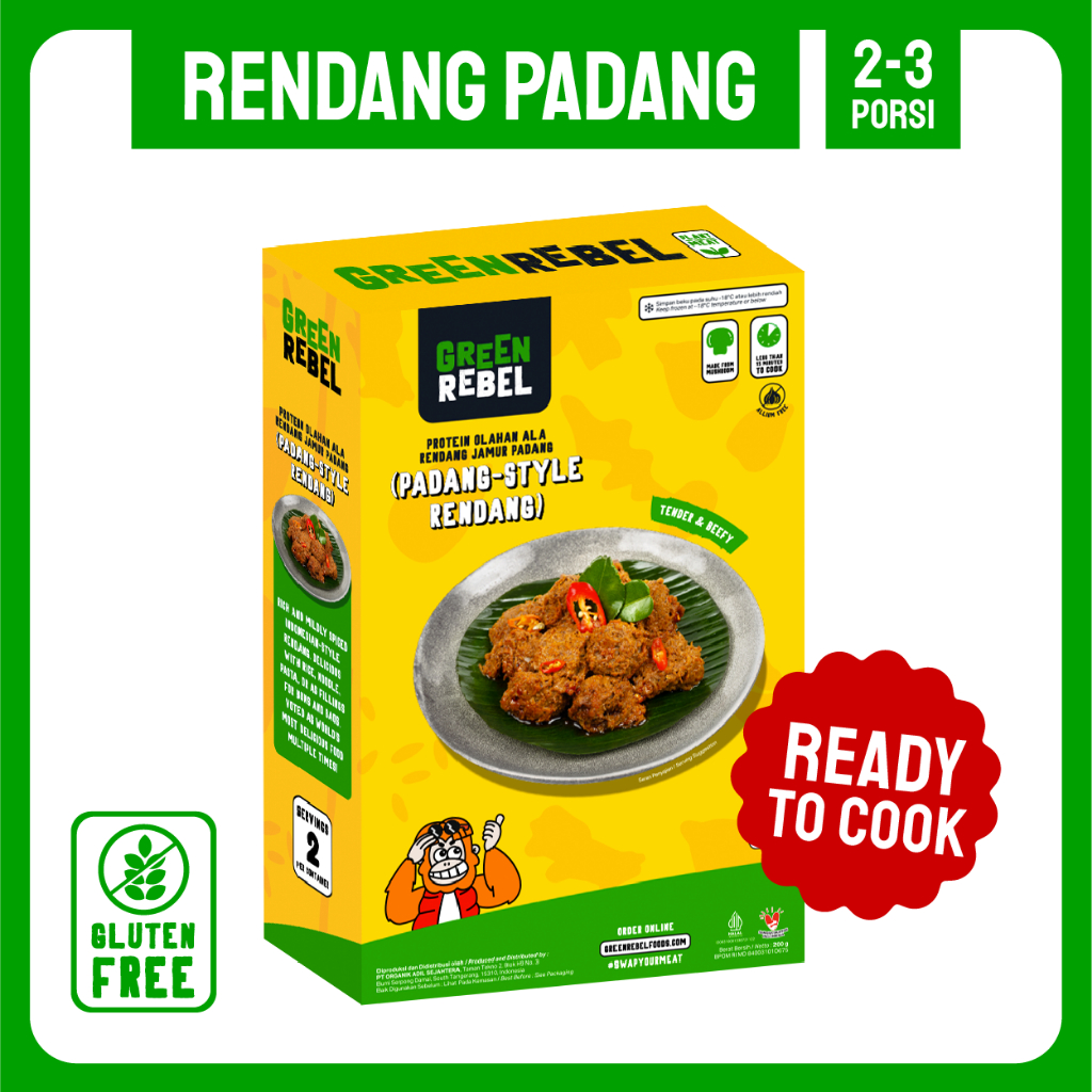 

Green Rebel Rendang | Siap Masak | Protein Nabati | Protein Rendah Lemak | 200 gr