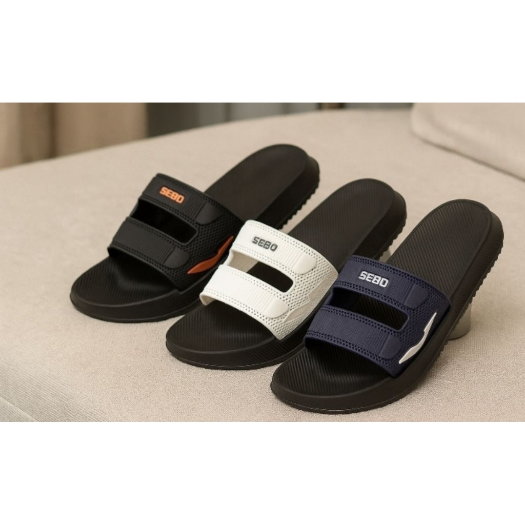 Sandal Pria Kasual SEBO Anti Slip Nyaman Dipakai Harian 1030M10. Sandal Cowok SEBO Daily Casual Styl