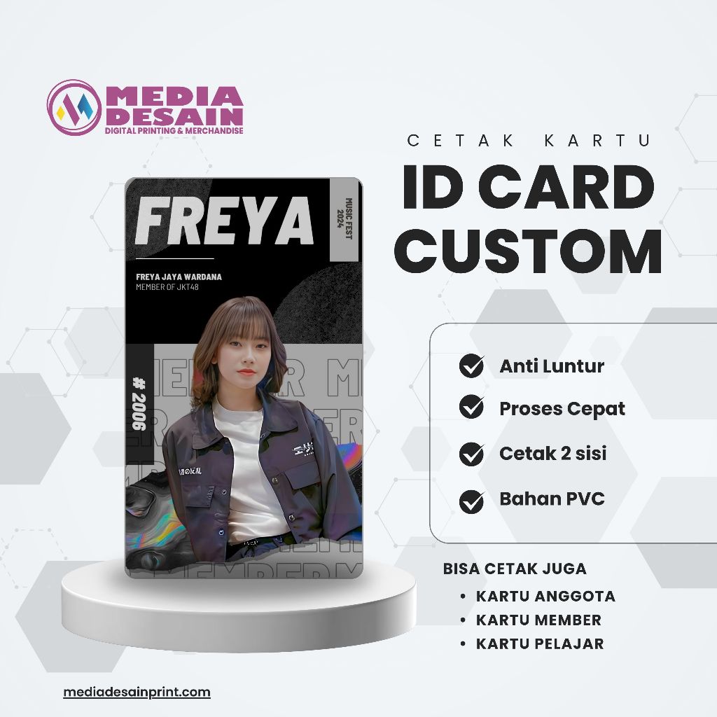 

Buat Kartu ID Card, bahan VPC Premium