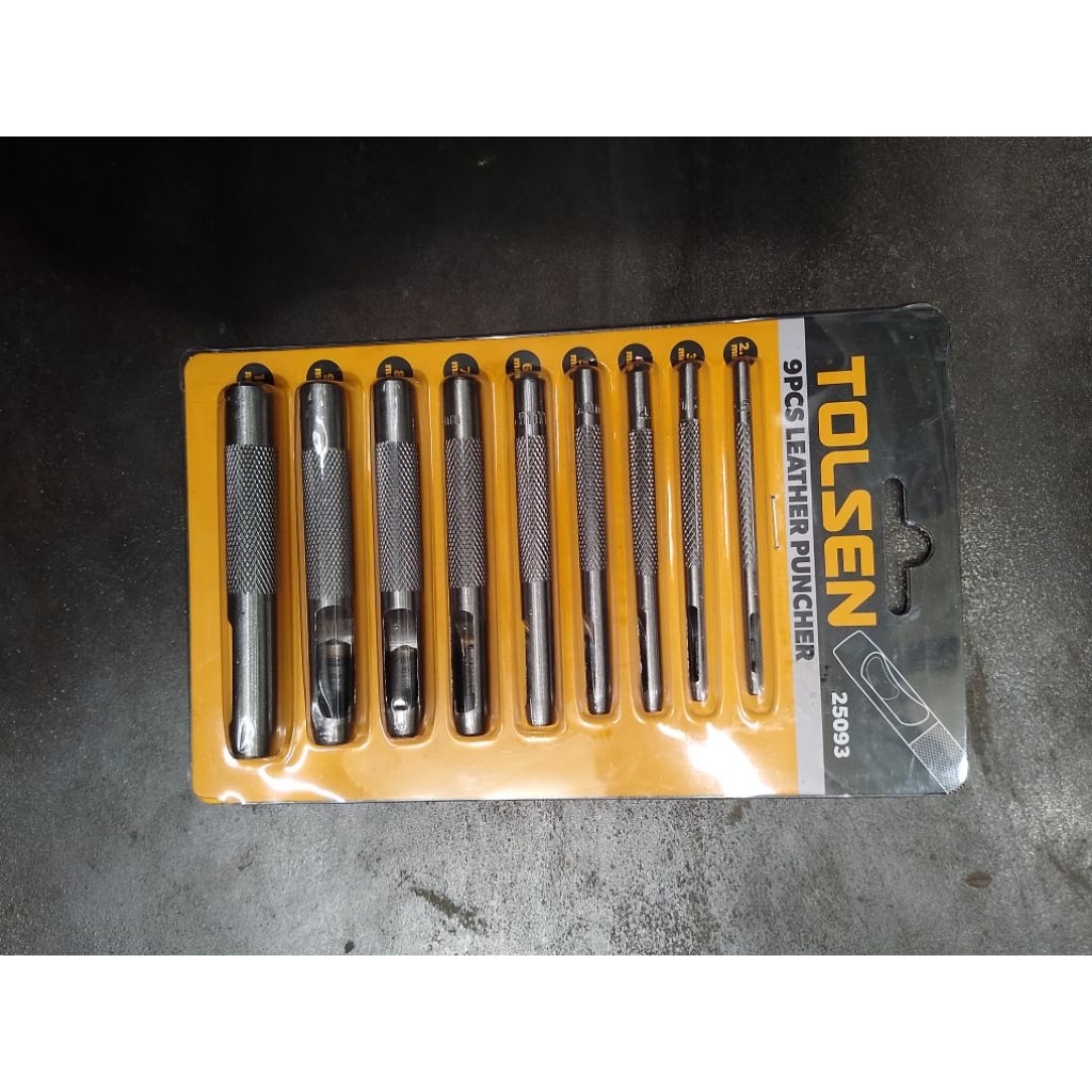 

Plong set 9 pcs - alat pembuat lubang - Hollow punch Tolsen