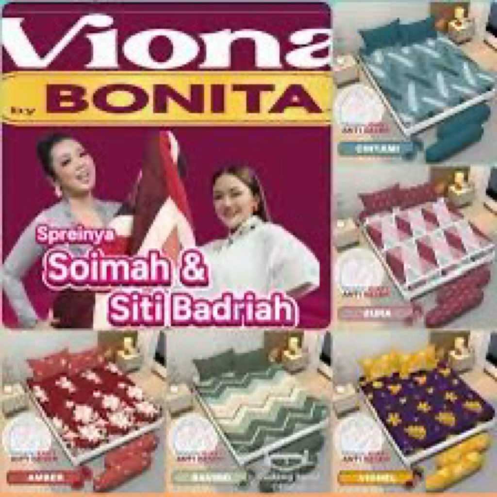 Sprei Bonita Viona Size King 180x200 Tinggi 25 Anti Slip Double Karet