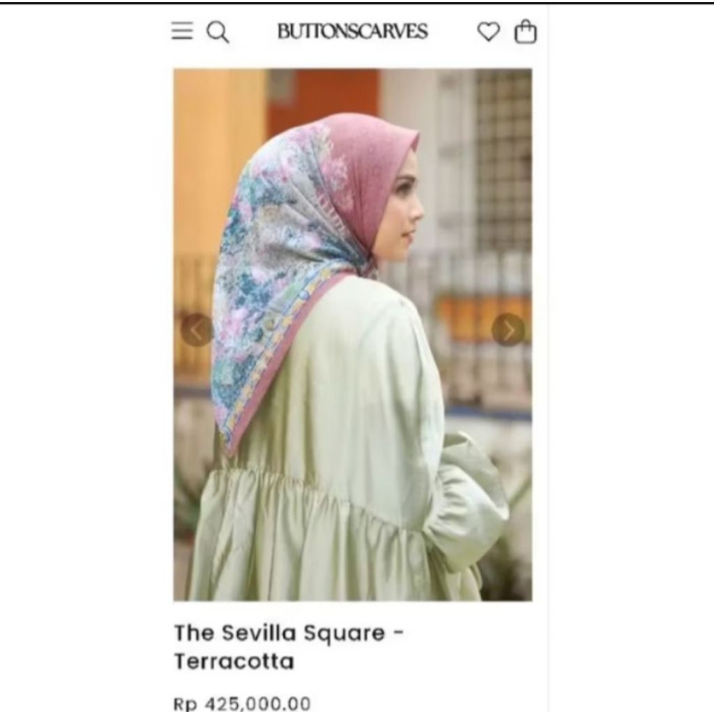 BS Buttonscarves Rare Brown - PL - The Sevilla Square - Terracotta