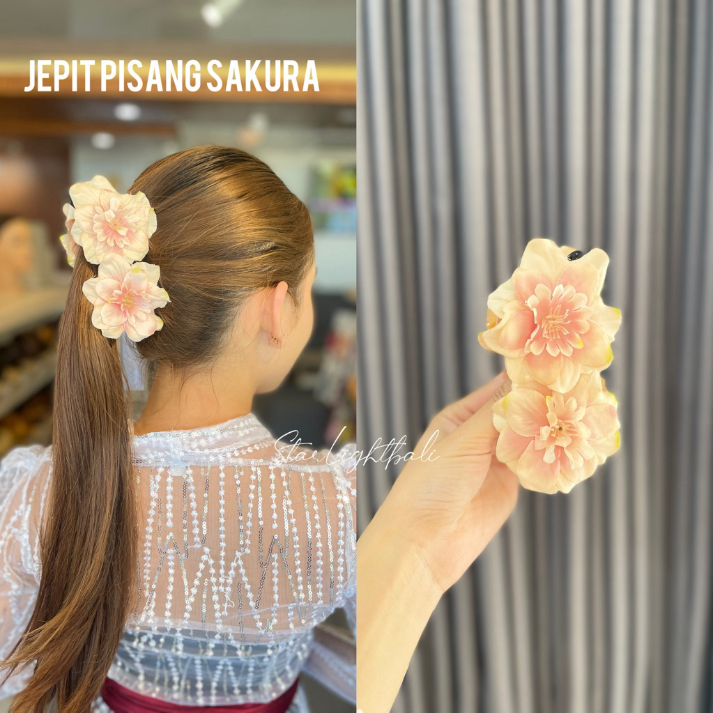 STARLIGHT BALI -  Jepit Pisang Bunga Sakura / Jepit Rambut Bunga