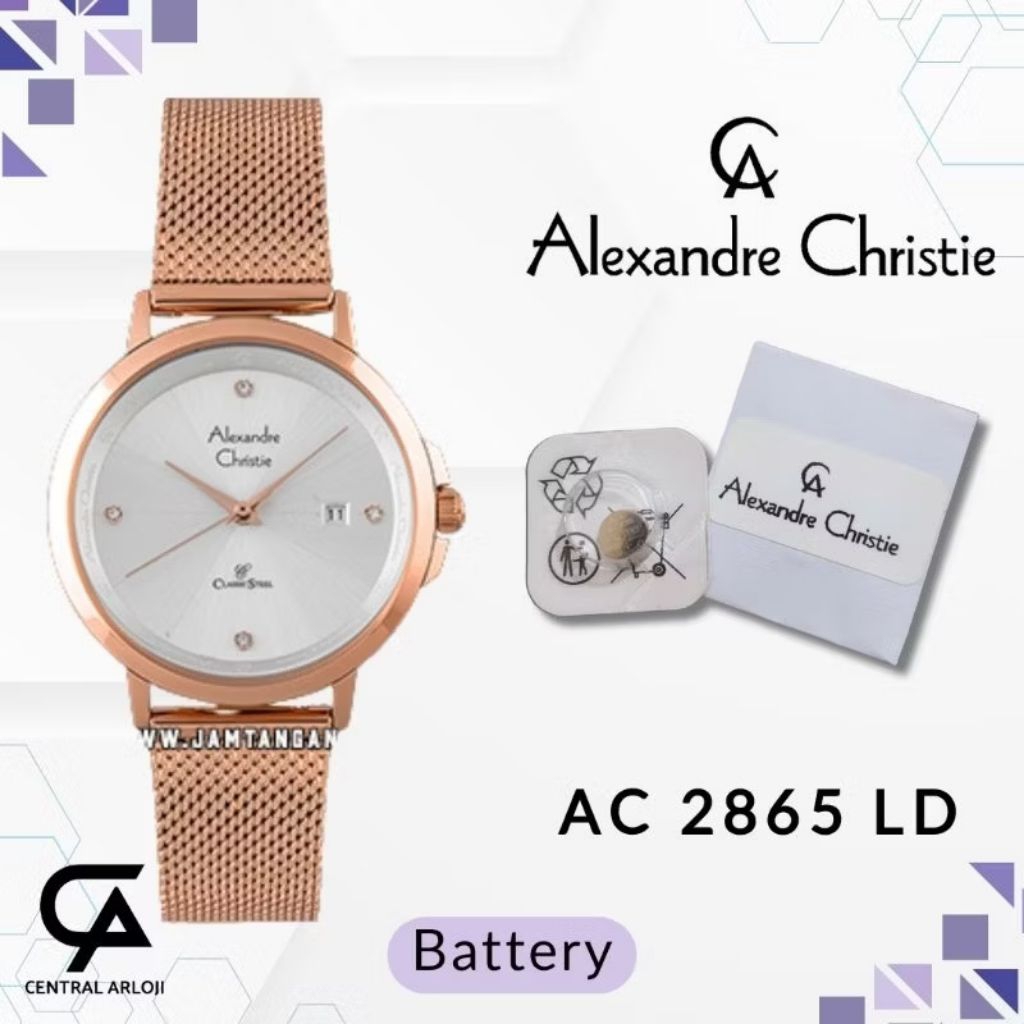 Baterai Jam Tangan Alexandre Christie AC 2865 LD Original