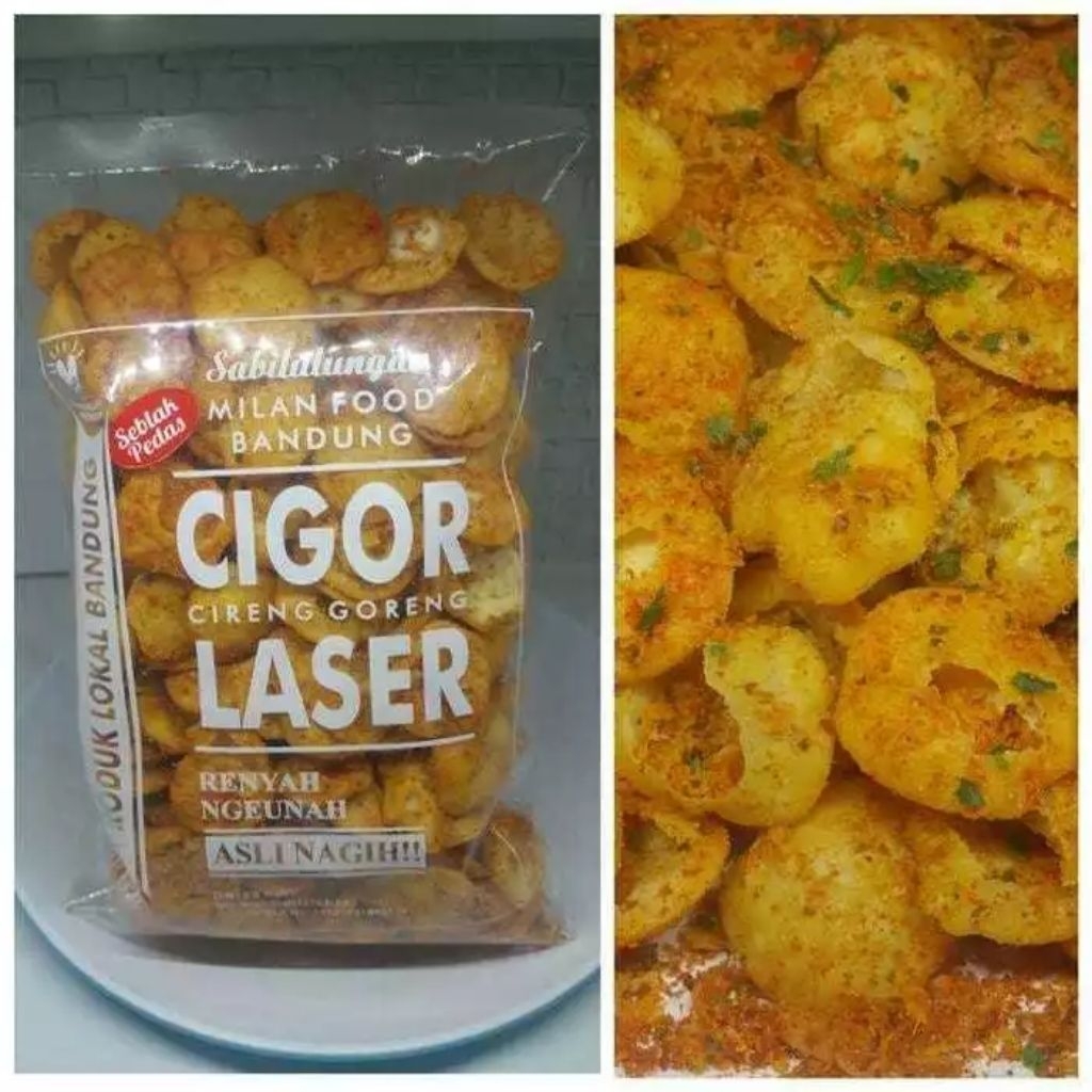 

MILAN FOOD Cigor Laser Cireng Pedas Basreng Makanan Ringan