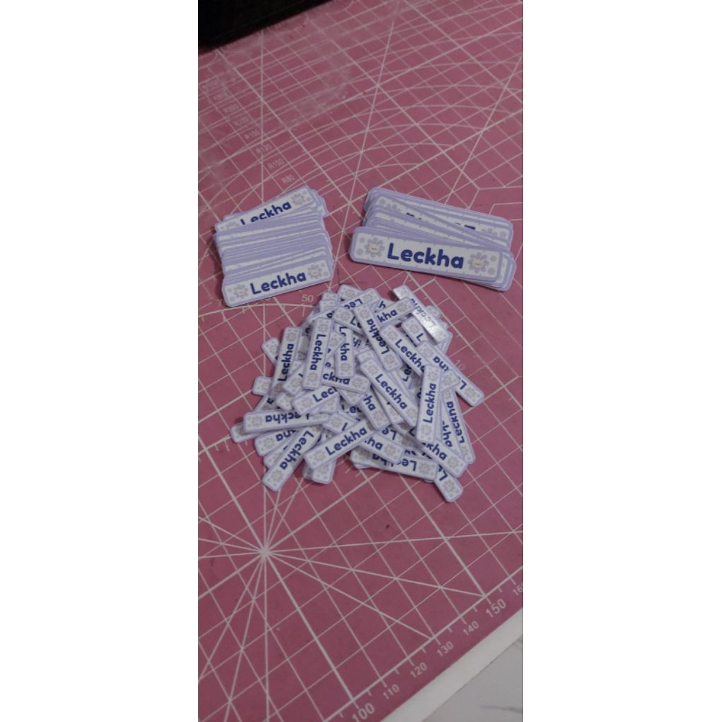 

label nama untuk alat tulis dll