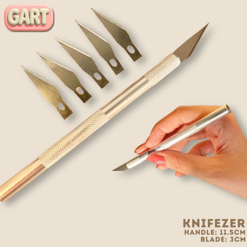 

CUTTER PEN & 5pcs BLADE - Crafting Knife - Knife Pen - Silet Kecil Journaling Sticker