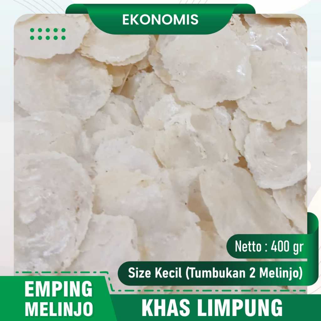 

Emping Melinjo Khas Limpung size kecil berat 400 gram