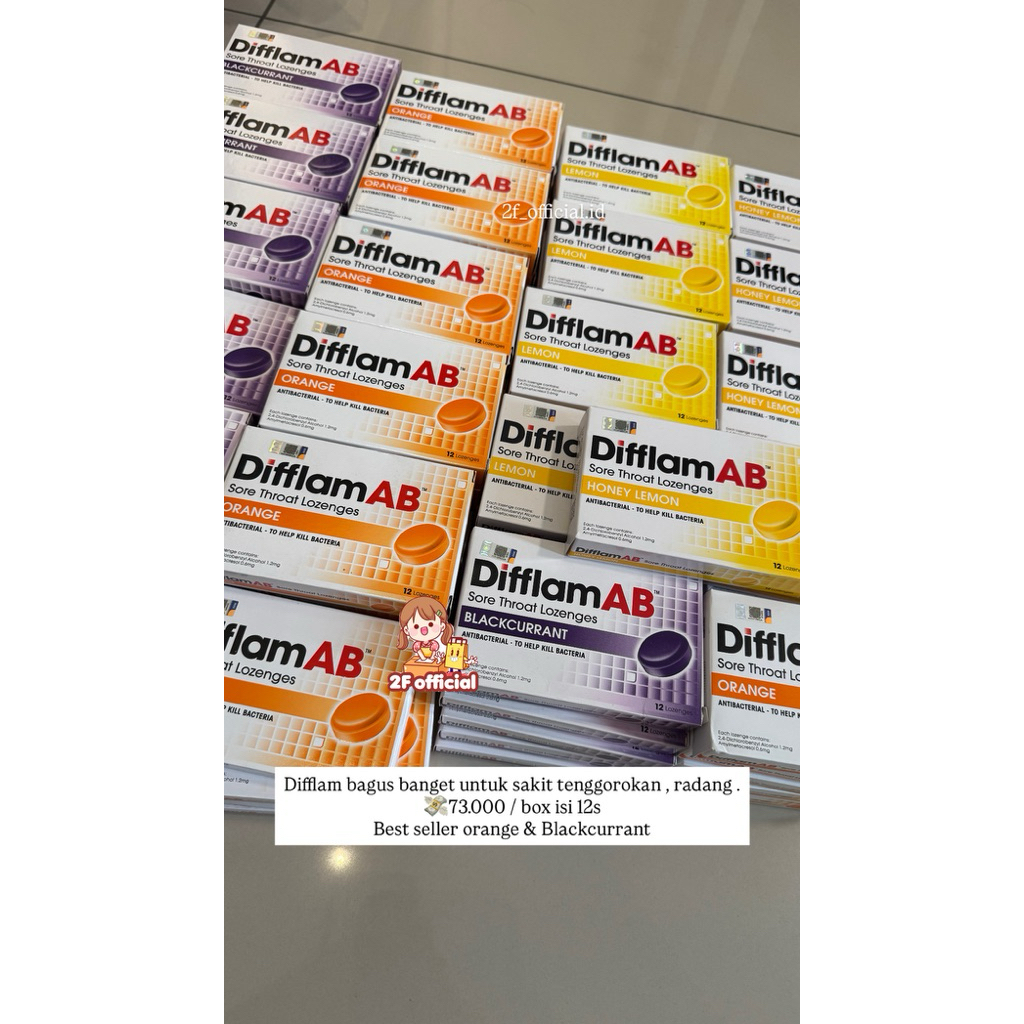 

DIFFLAM AB SORE THROAT | PERMEN SAKIT TENGGOROKAN DAN RADANG | ORI MALAYSIA | SIAP KIRIM READY STOCK