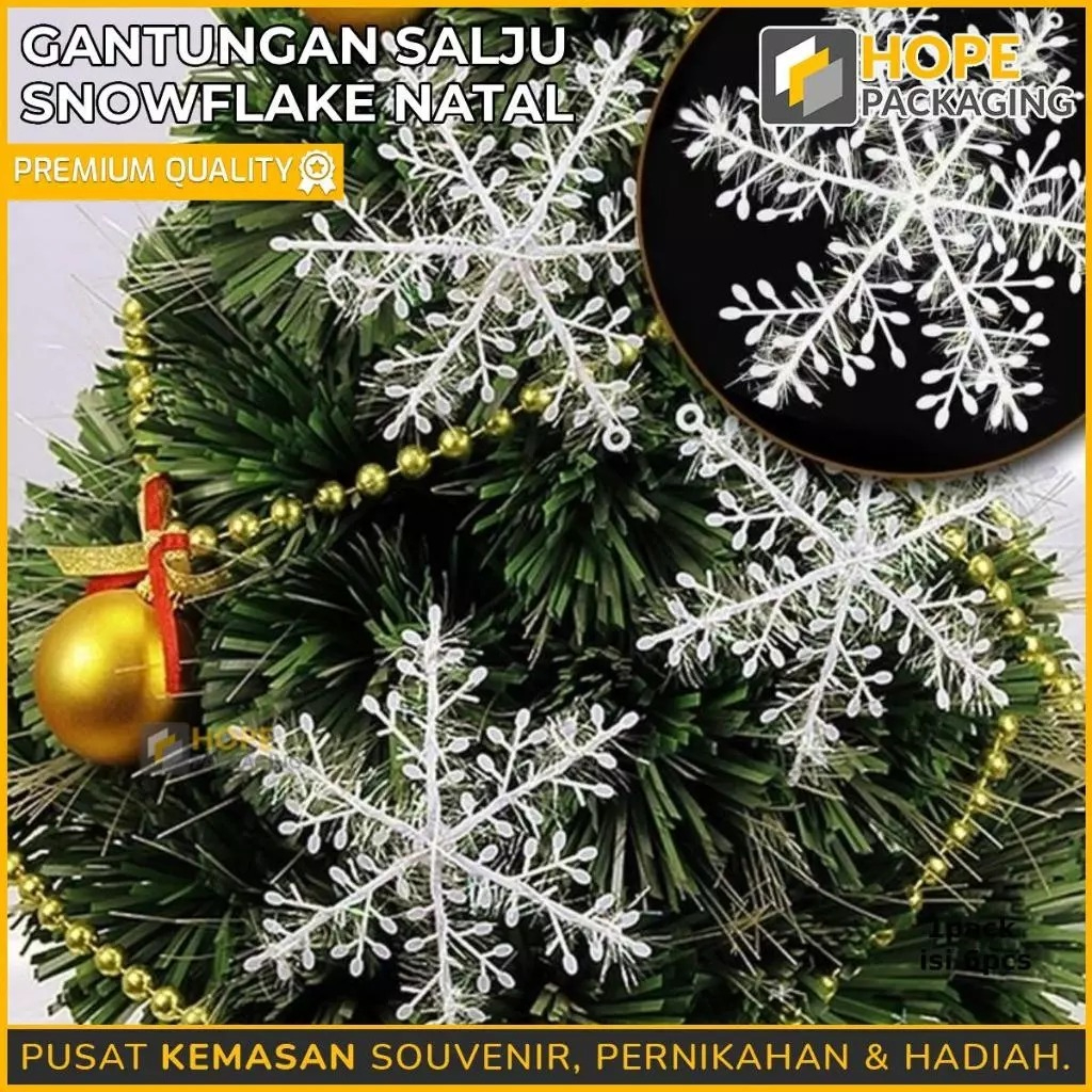 

Gantungan salju Snowflake Natal/ Hiasan Dekorasi Pohon Natal/ Gantungan Christmas Lucu