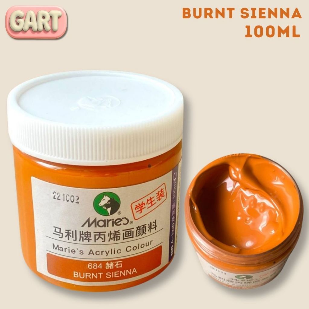 

CAT AKRILIK WARNA Burnt Sienna 100ml ( Marie's ) - Cat Lukis Coklat