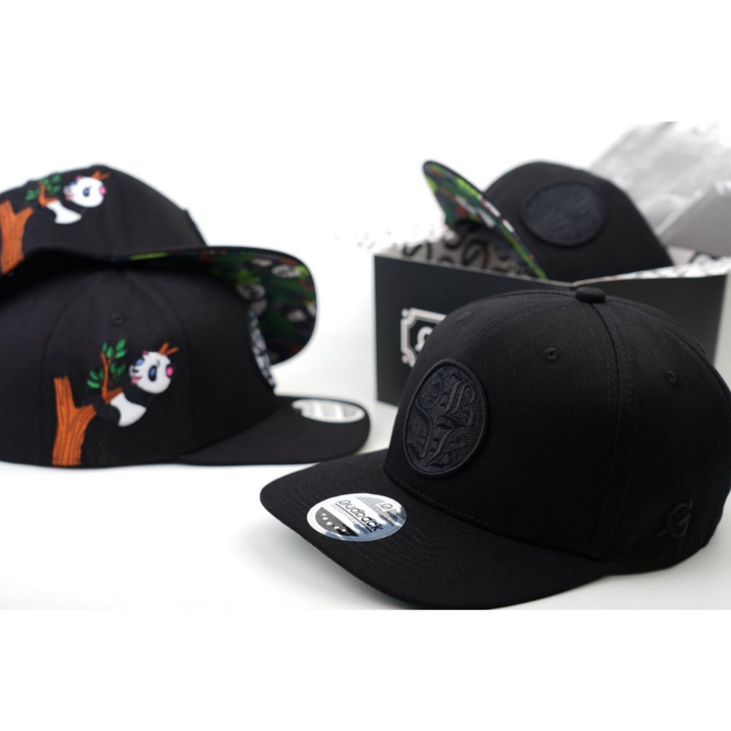 Topi Snapback Original Gudback Hitam Panda Baseball Cap Distro Fashion Pria Wanita Hip Hop Hat Dewas