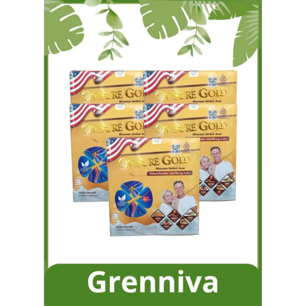 

Paket 5 Box Susu Ovisure Gold Kemasan Terbaru Milk Susu Obat Tulang Dan Sendi