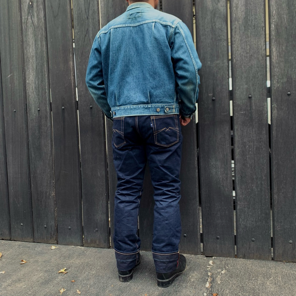Sage Denim Blackstorm ll 21Oz Solid Red x White Selvedge Line