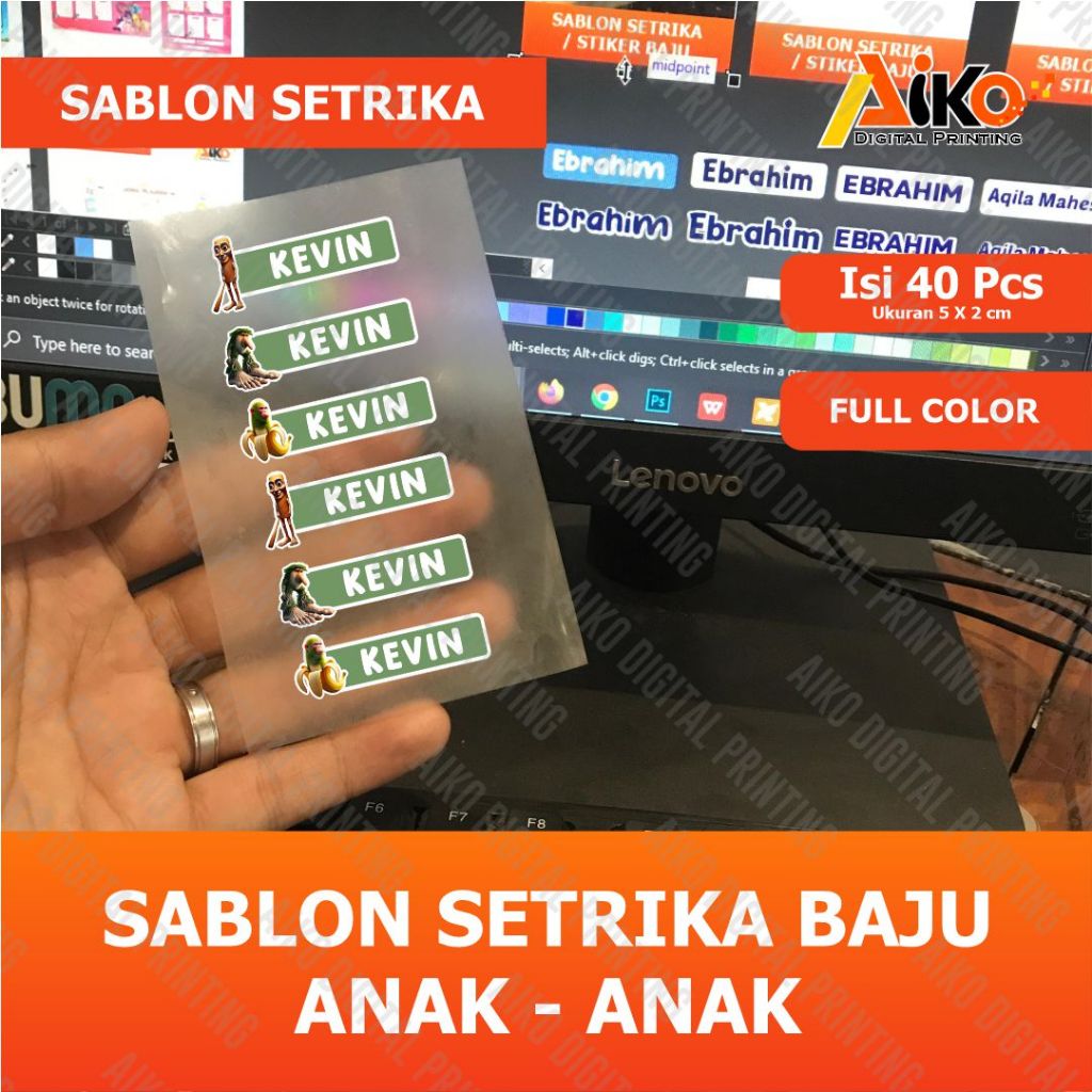 

SABLON SETRIKA BAJU ANAK ANAK | STIKER BAJU NAMA ANAK | STIKER LABEL NAMA BAJU