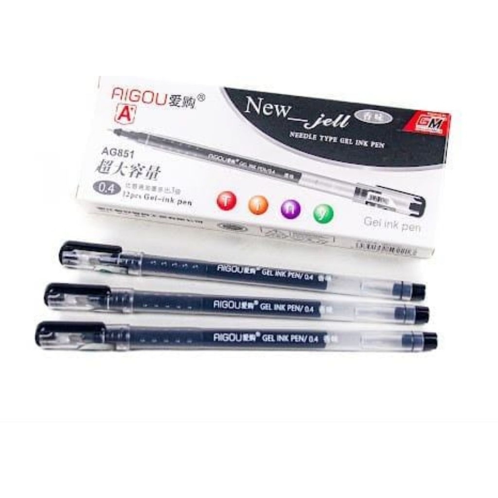 

Gel Ink Pen 0.4 (1 Pack isi 12pcs)