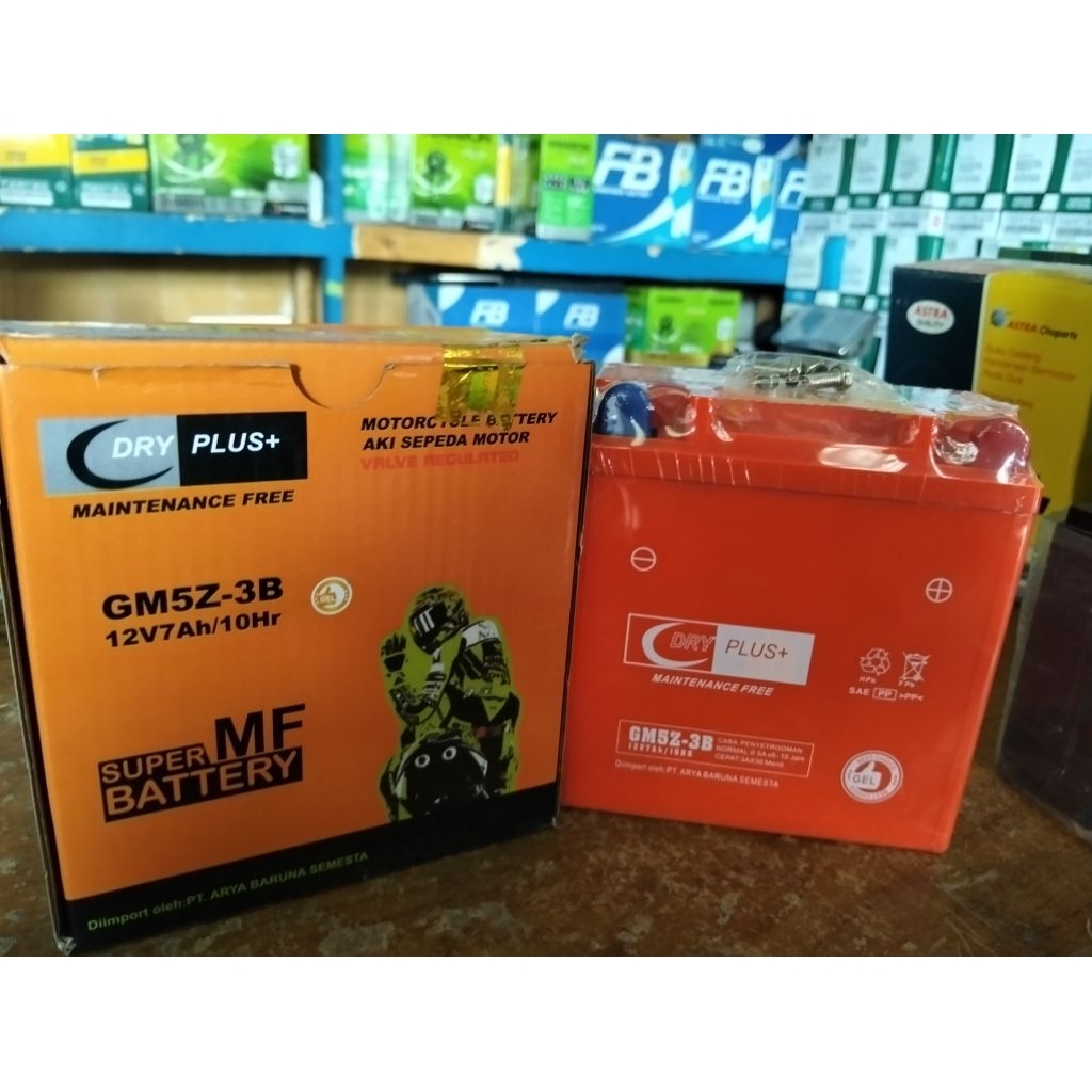 AKI DRY PLUS + | GM5Z-3B | 12V 7Ah | AKI KERING | ORIGINAL 100%