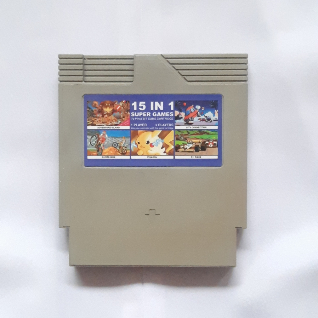 Kaset Nintendo NES 8 Bit 72 Pin Multi 15 in 1 Normal Tested Judul For Nitendo Console Vcom Love Game