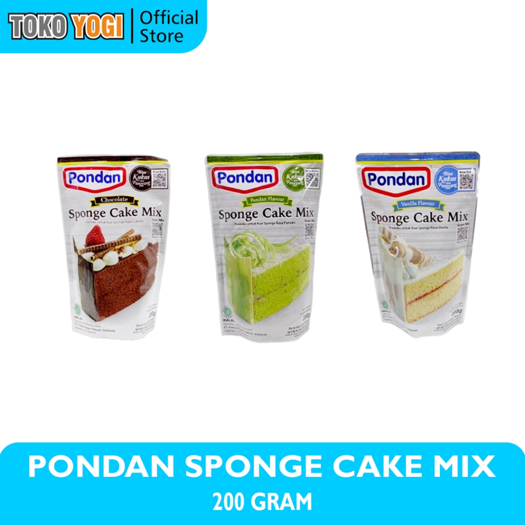 PONDAN SPONGE CAKE MIX POUCH 200g || PREMIKS KUE || BISA KUKUS DAN PANGGANG
