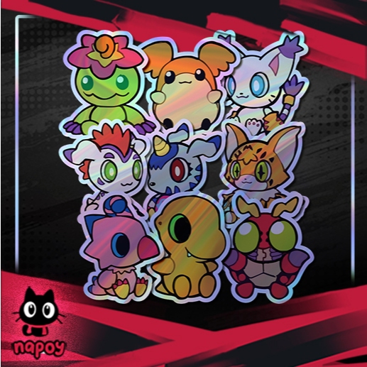 

Stiker Hologram Anime Digimon