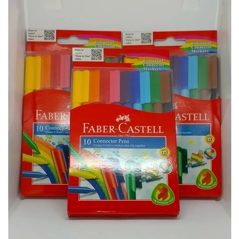 

Faber Castell connector pen isi 10 warna kelir air colouring german jerman Ori 100% Original Asli Authentic