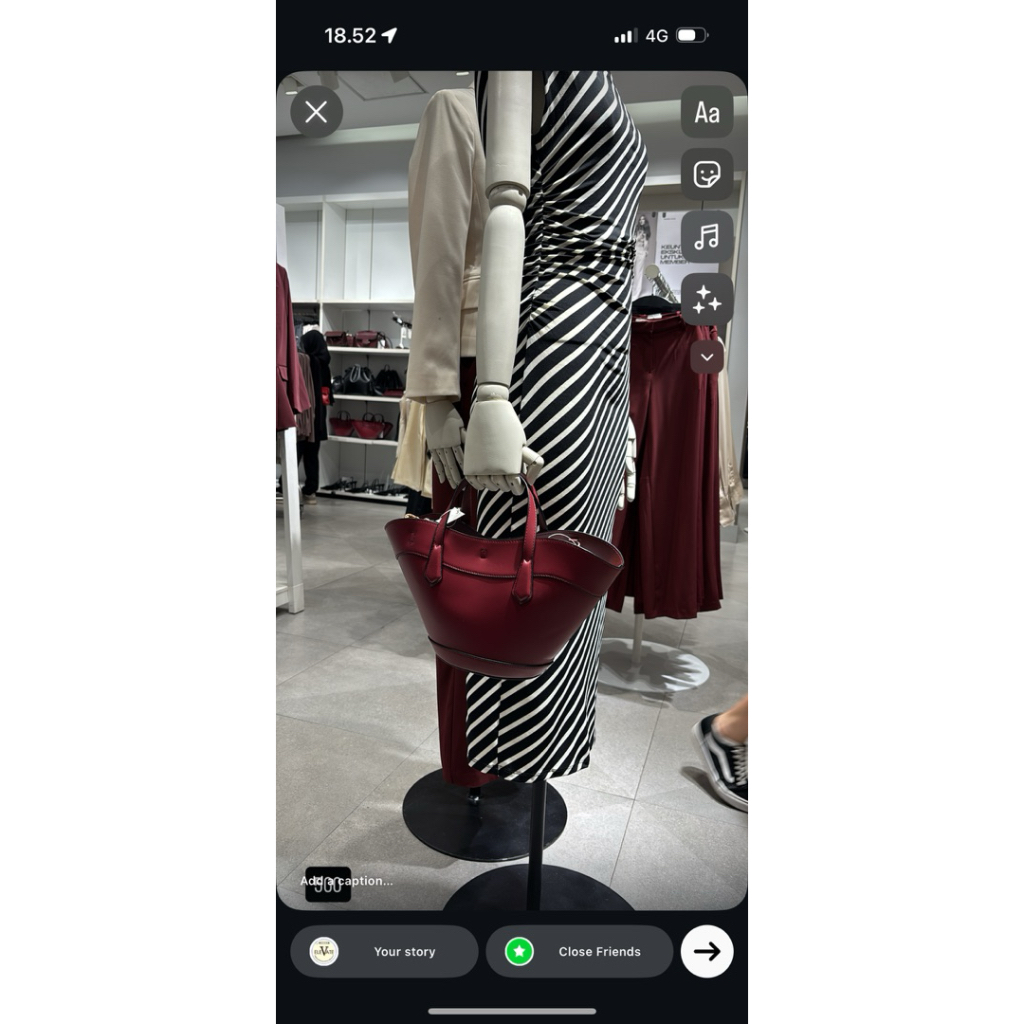 tas sling bag HnM maroon tas HnM merah tas merah original