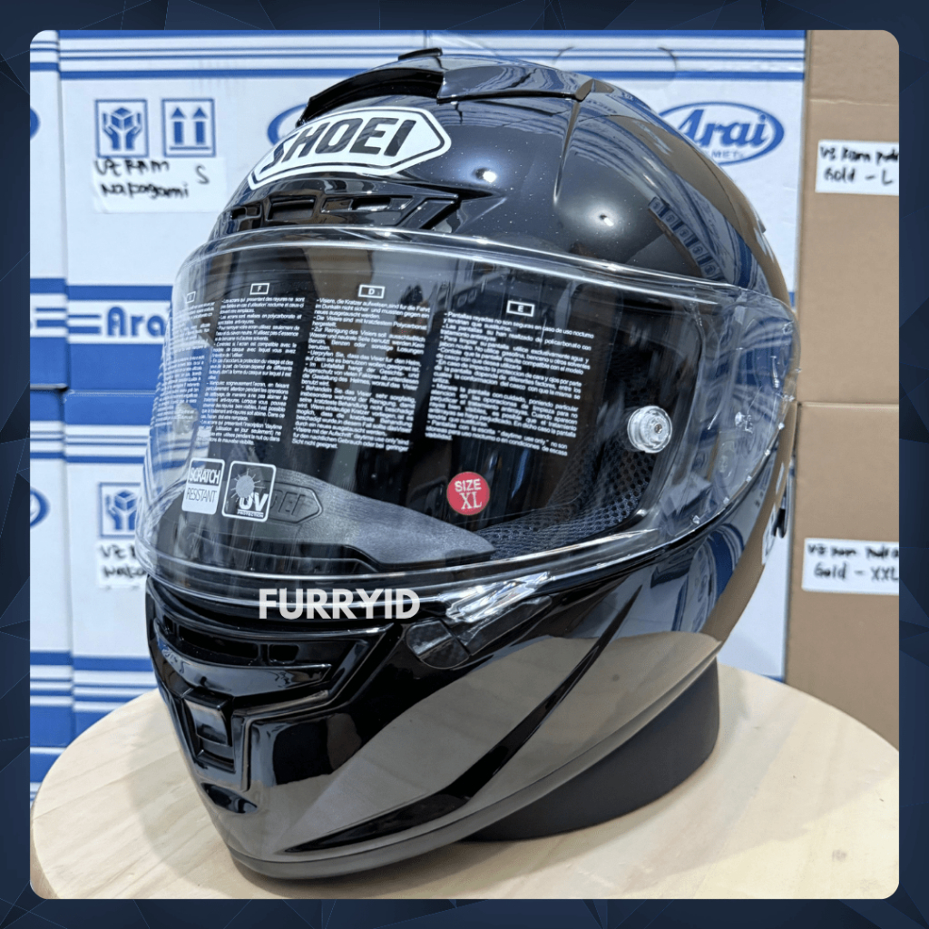 HELM FULL FACE SHOEI X14 BLACK GLOSSY