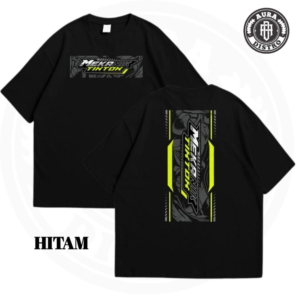 Kaos Mekanik Tiktok Unisex Baju Distro Pria Wanita Cotton 24s