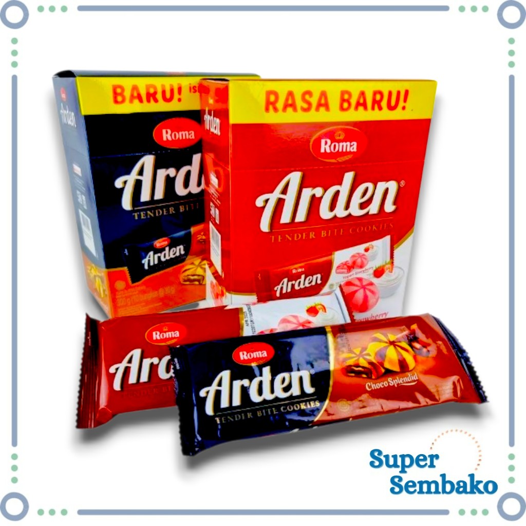 

SNACK COOKIES ROMA ARDEN CHOCO SPLENDID YOGURT STRAWBERRY COKLAT STROBERI 30gr ISI 10 PCS