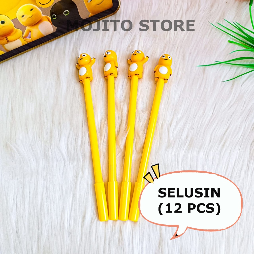 

(12 PCS) PEN GEL NAILONG NAGA KUNING YELLOW DRAGON TINTA ALAT TULIS PENA BOLPEN PULPEN LUCU GEMES