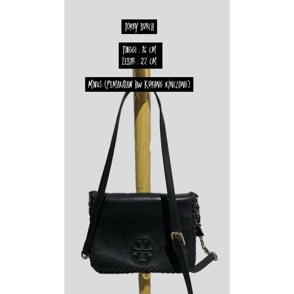 Tas Selempang TB Black Preloved Plus PaperBag TB