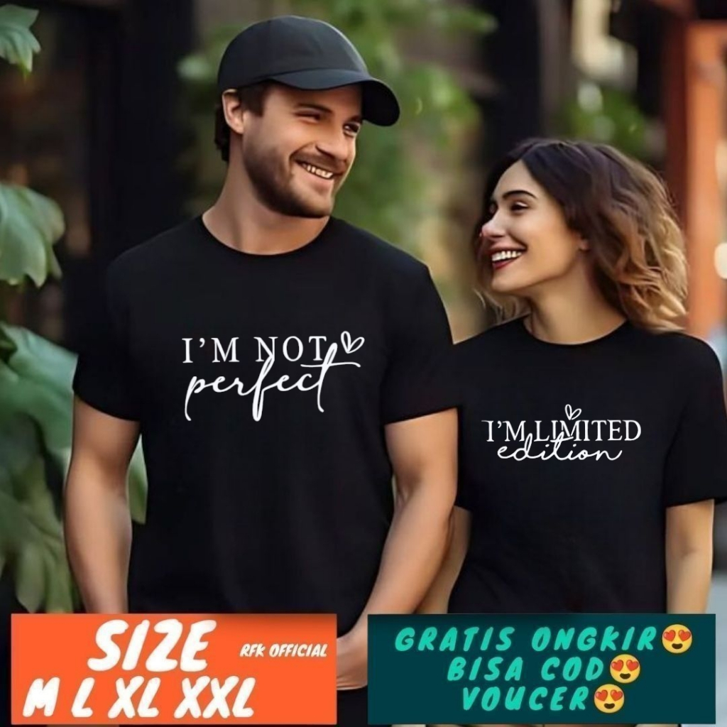 kaos couple pasangan pacar 2pcs / Baju couple pacar / Baju couple pacar kekinian 2025 / baju kapelan
