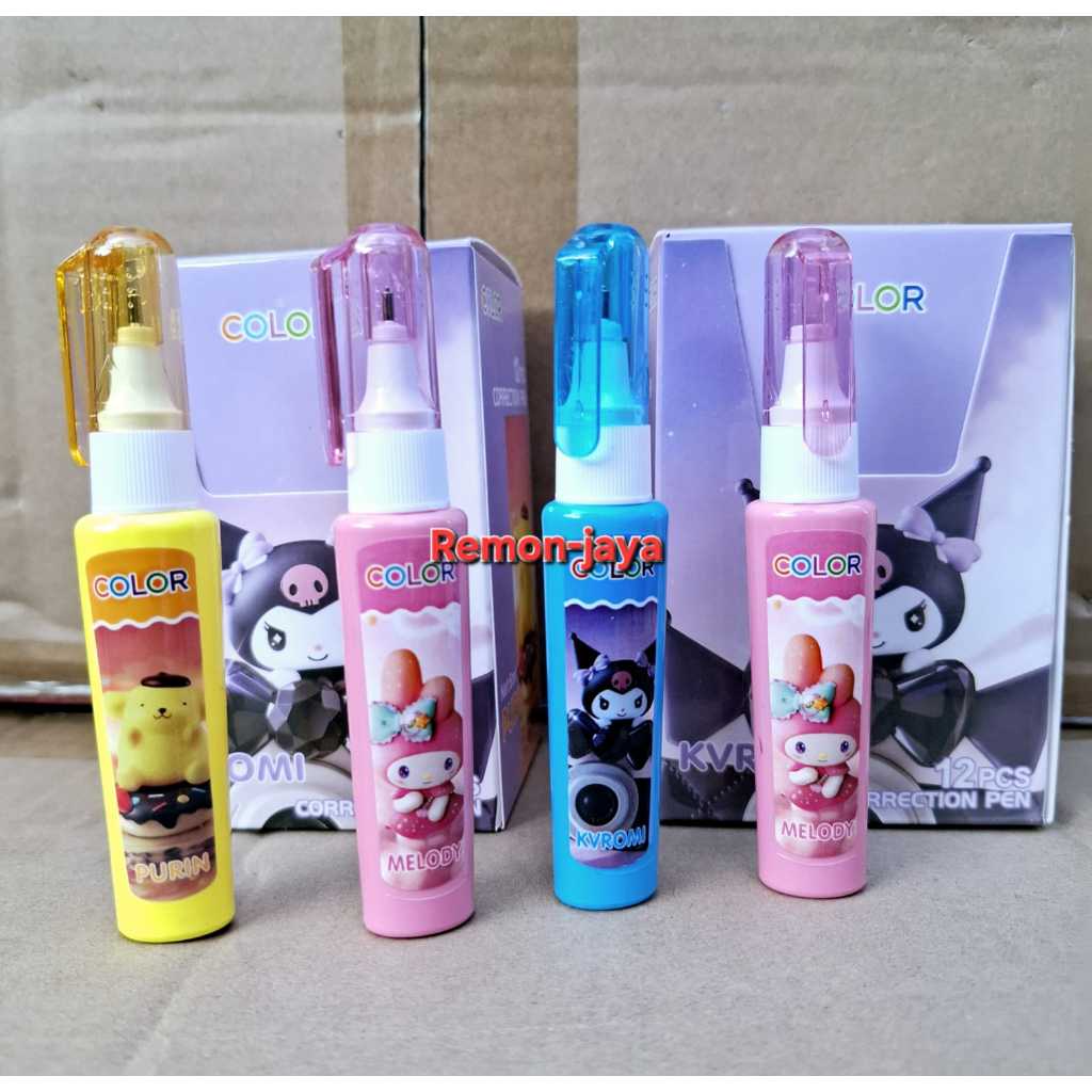 

isi 6/12 PCS Tipex / Tip Ex Tip-x Tip-Ex Cair Kuromi My Melody