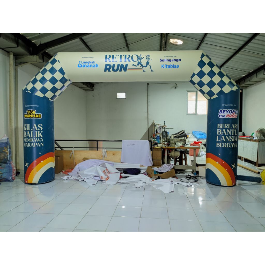 Balon Gate Start Finish Balon Gapura Ukuran 4 x 6 Meter Sudah Termasuk blower 250 watt