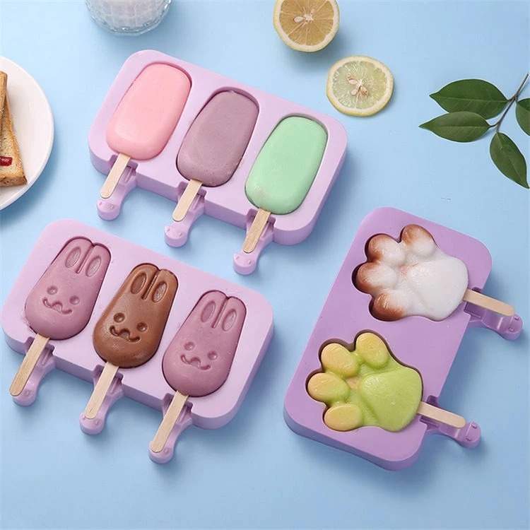 CETAKAN ES KRIM SILIKON STIK BUAH BPA FREE / CETAKAN ES LOLI AGAR-AGAR FREE STICK CETAKAN ES KRIM MU