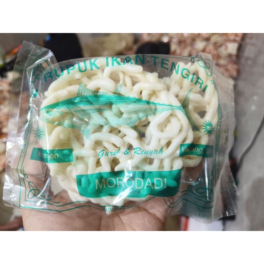 

Kerupuk ikan tenggiri morodadi hijau