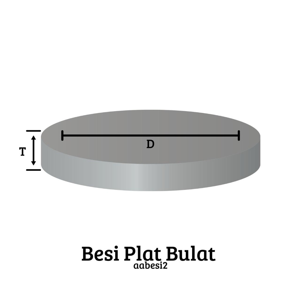 Besi Plat Bulat tebal 50mm diameter 100mm - 250mm
