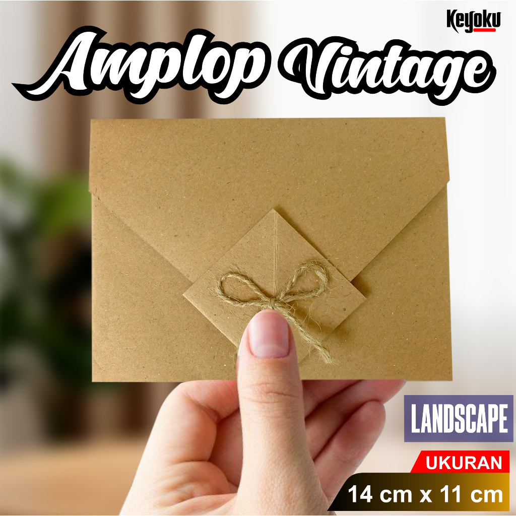 

AMPLOP COKLAT POLOS VINTAGE AESTHETIC 14cm X 11cm kode amp2