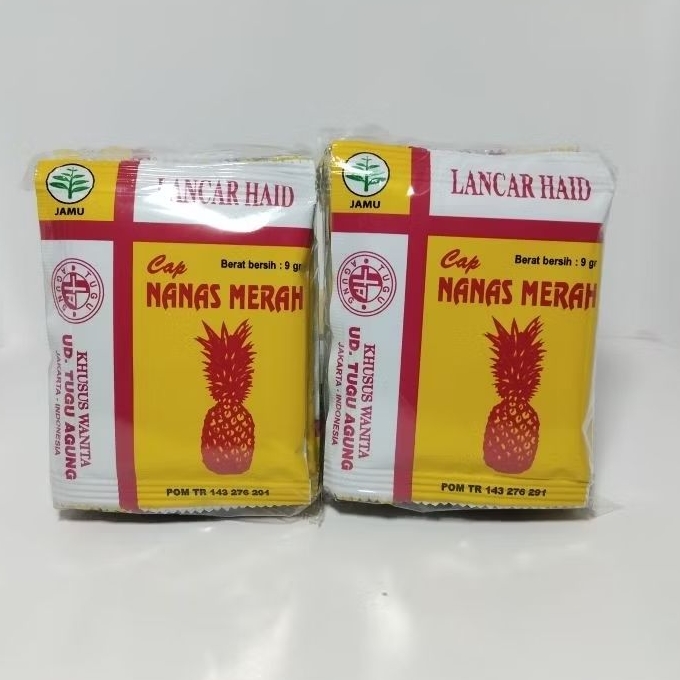 

Jamu Nanas Merah Lancar Haid 10's - Untuk Melancarkan Haid