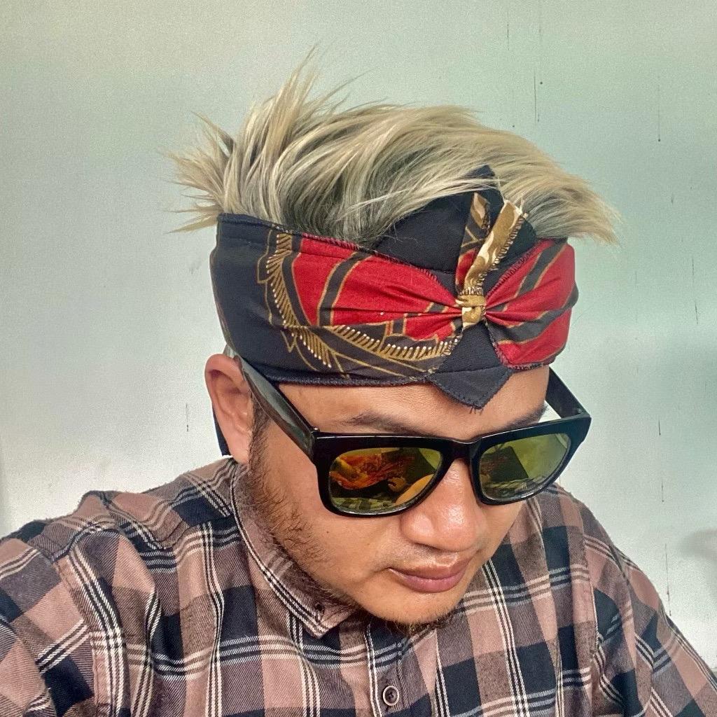 Topi Rambut Palsu Pria Premium Ikat Kepala